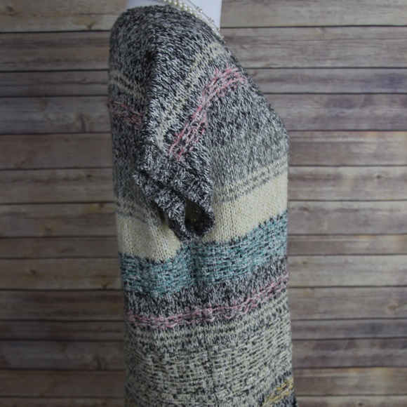 MAURICES Multi-Color Striped Short-Sleeve Cardigan - Picture 4 of 8